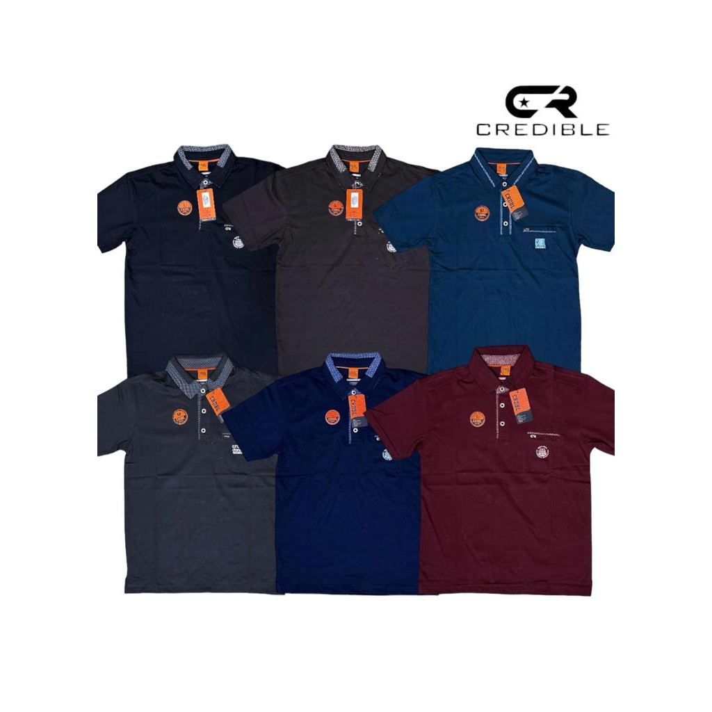Kaos Krah Kantong Credible Original | Bahan Cotton Combed 16s Super Tebal | Kaos Polo Shirt Pria Kao