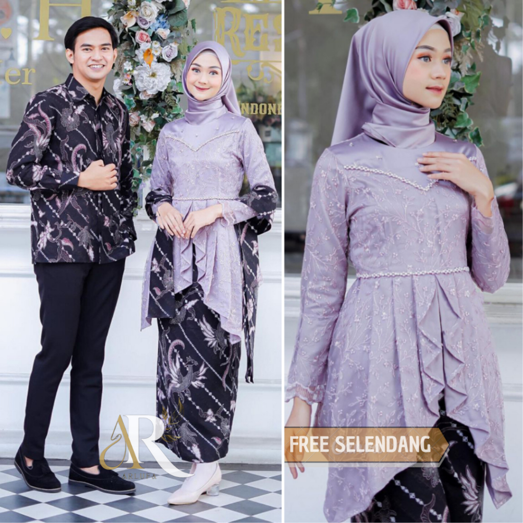 Kebaya Couple Modern Kebaya Wisuda Lamaran Baju Tunangan Batik Brukat Terbaru Baju Couple Kondangan 