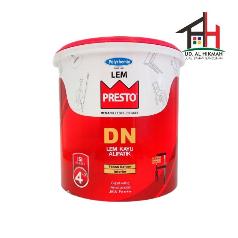 LEM KAYU PRESTO DN 4 KG - LEM KAYU ALIFATIK
