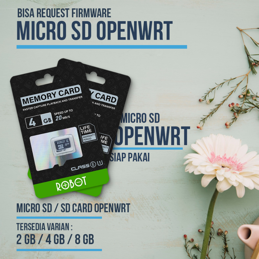 Micro SD / SD Card OpenWrt Siap Pakai