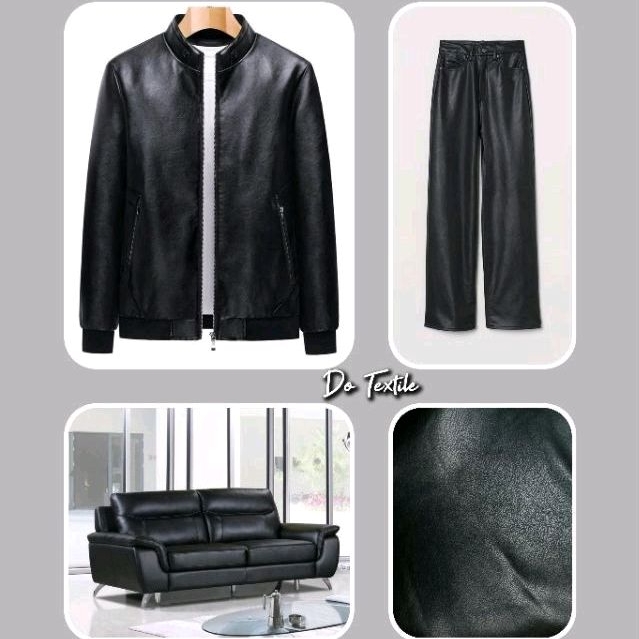 BAHAN KULIT HITAM STRECTH/NON STRETCH KAIN KULIT LATEX LEATHER