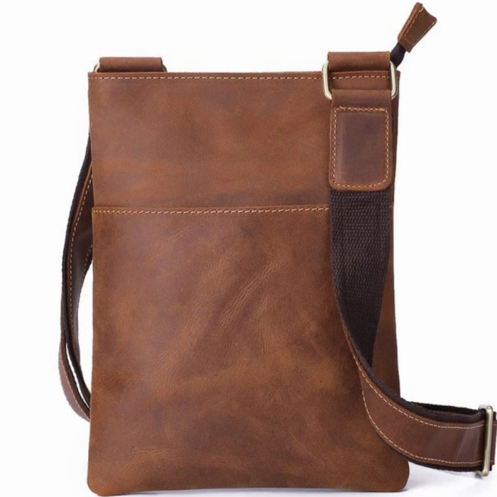 Tas Kulit Asli Pria Selempang Original - Tas Pria Asli Kulit - Sling Bag Pria Kulit Asli