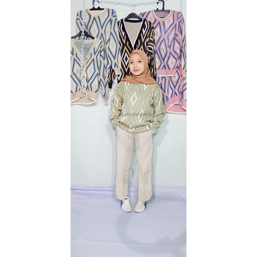 Zee Blouse-Sweater Atasan Wanita Korean Outer Rajut Premium