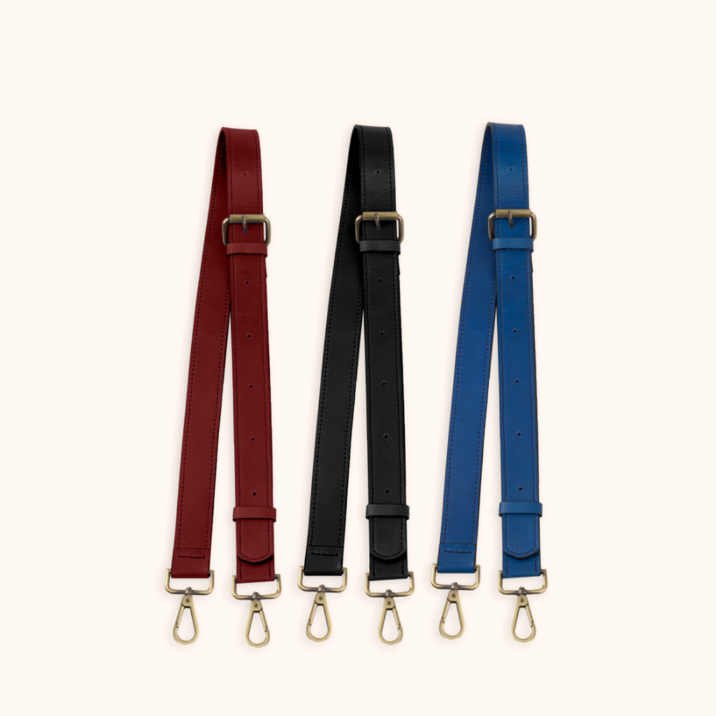 Tali Tas Selempang Kulit Asli Lebar 3 cm Lecari HW GOLD