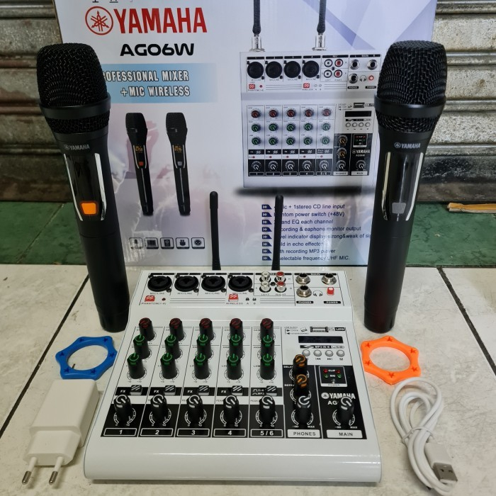 MIXER AUDIO AG06W AG 06W 6CH PLUS 2BH MIC WIRELESS MICROPHONE