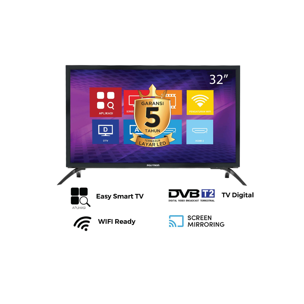 Polytron Easy Smart Digital TV 32″ Inch PLD 32MV1859