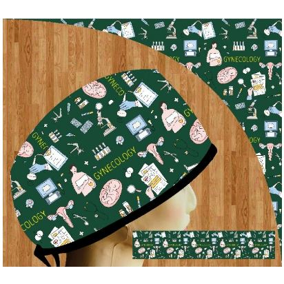 Topi Dokter/Scrub Hat/Surgical Cap/Headcap Printing Premium Obgyn
