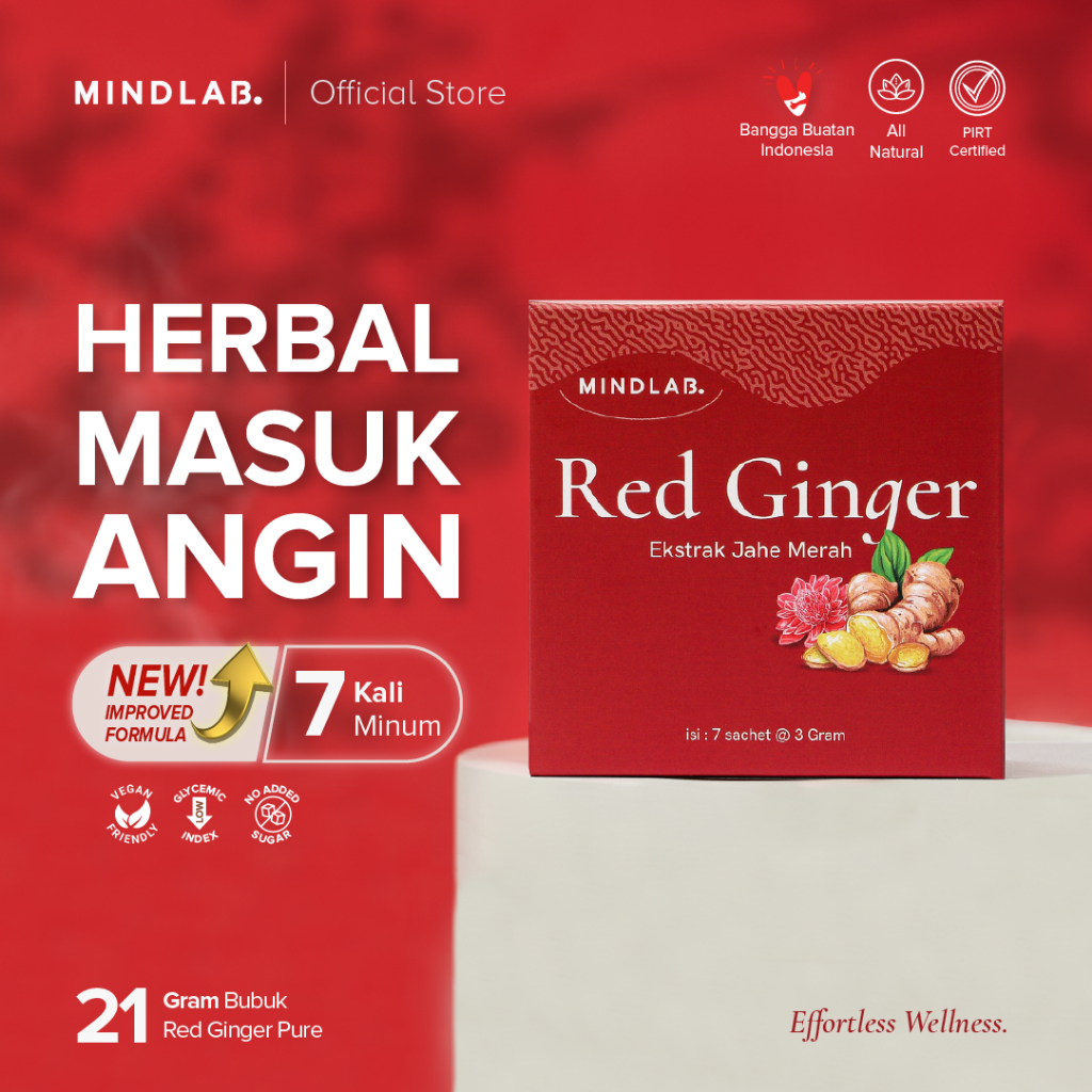 

Jahe Merah Ekstrak Bubuk 21 Gram - Tanpa Gula - Red Ginger - MINDLAB