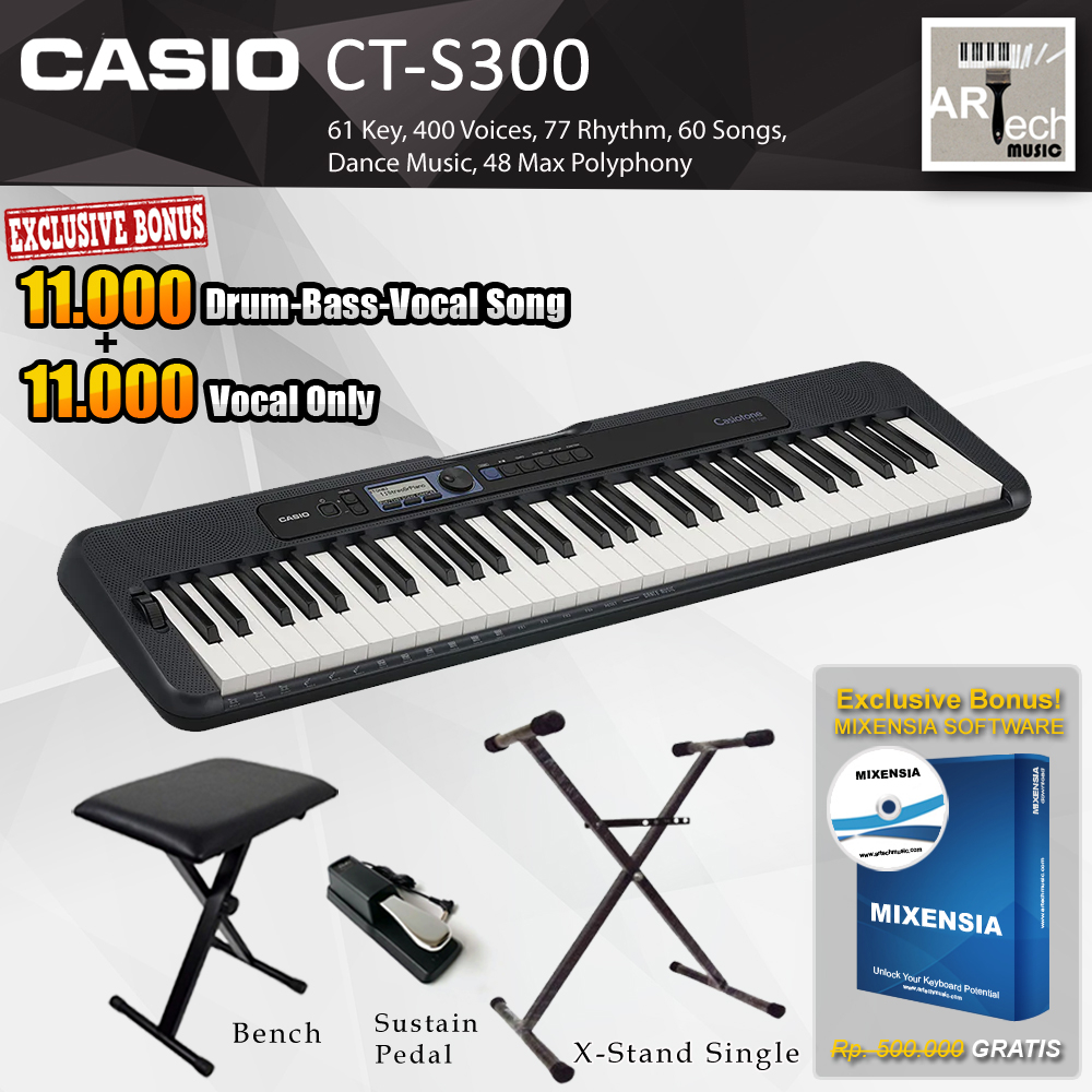 Keyboard Casio CTS300 / CT S300 / CTS 300 Garansi Resmi