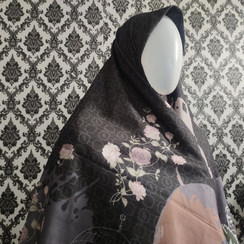 Kerudung Segi Empat Jumbo ukuran 140x140 / Khimar syari