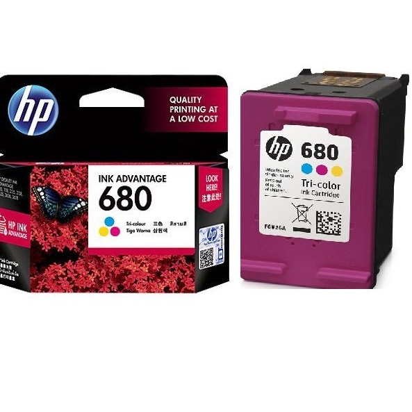 Tinta Printer Tiga Warna 680 HP Cartridge 680 Tinta Printer Original Resmi HP Indonesia