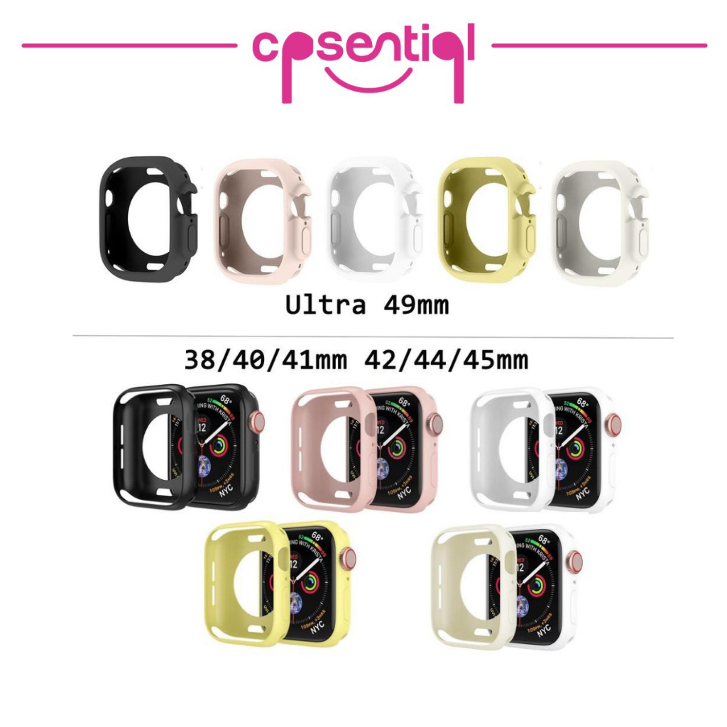 [PROMO[ Soft Case Silicone IWatch Full Frame Bumper | Case TPU Colorful Candy  | Casing Soft Case Jam Tangan Pintar Silicone 38mm, 40mm, 41mm, 42mm, 44mm, 45mm