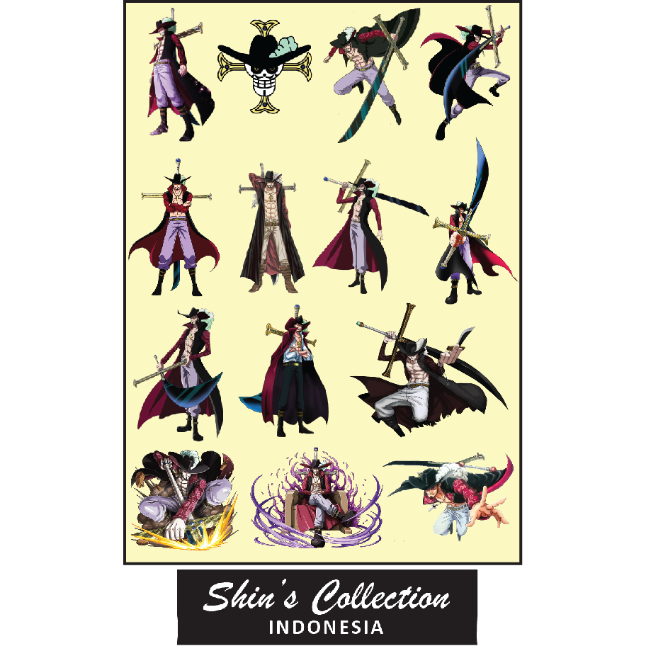 

Sticker stiker mihawk Solo One Piece