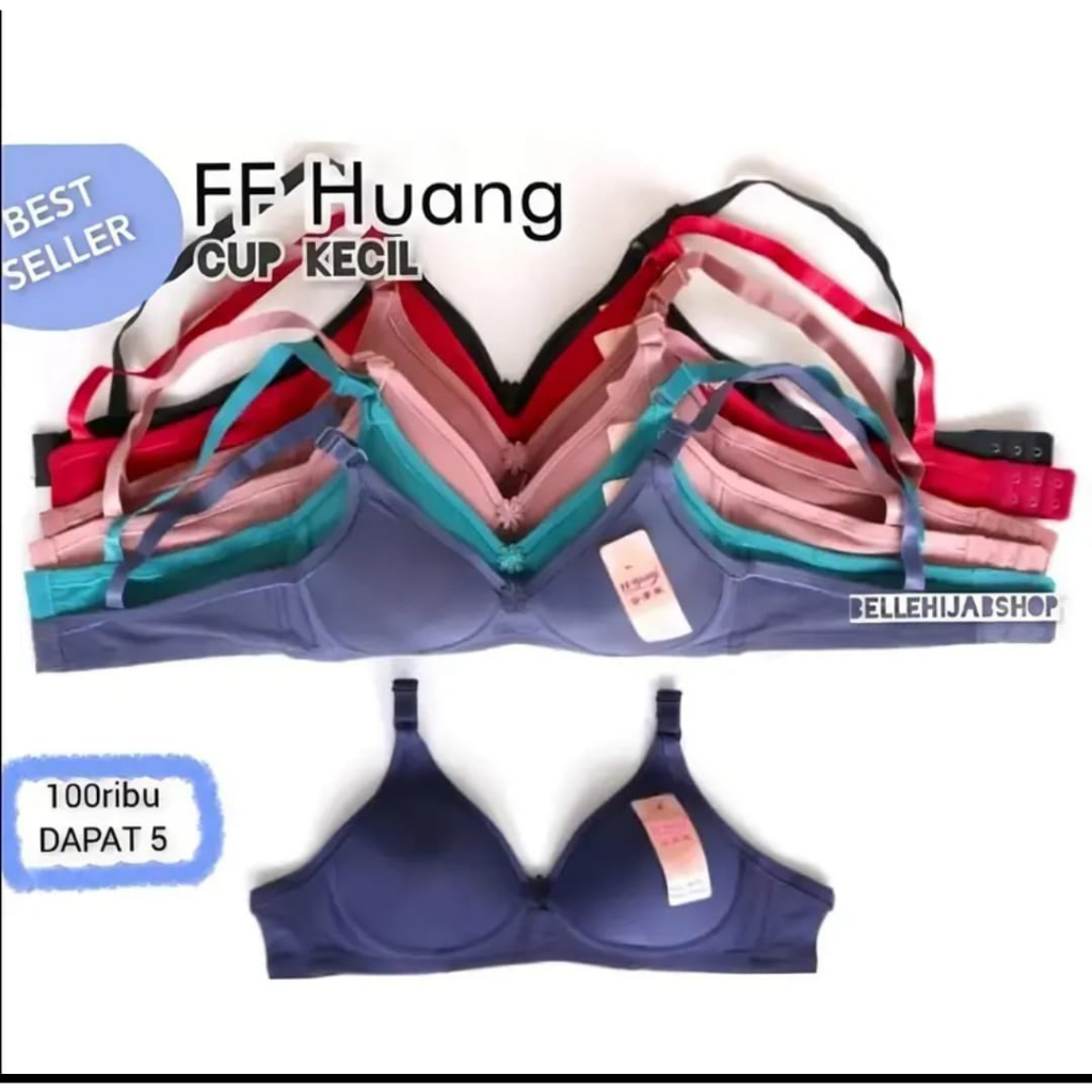(100ribu = DAPAT 5) BH FF HUANG CUP KECIL BRA CUP A KAIT 2 CUCI GUDANG