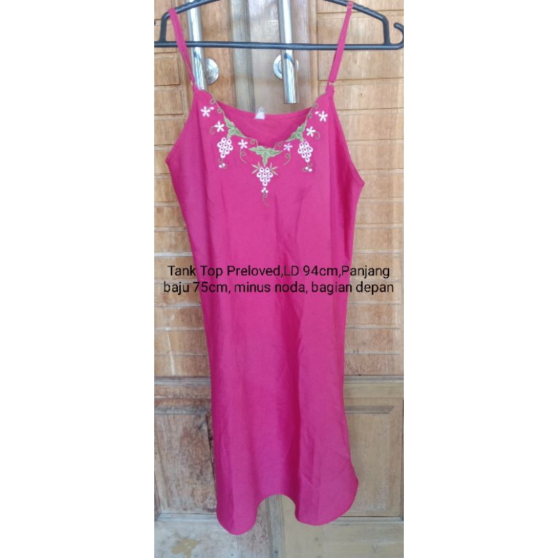 Tanktop Pink Dewasa Remaja Preloved/Tank Top Murah Bekas/TankTop Preloved Wanita Murah Meriah Cewek 