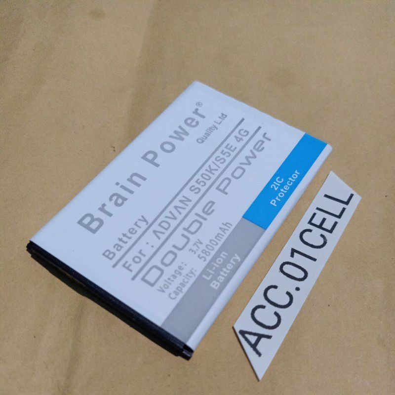 Baterai Batre Advan S50K  S5E 4G S5E 4GS double ic brain power