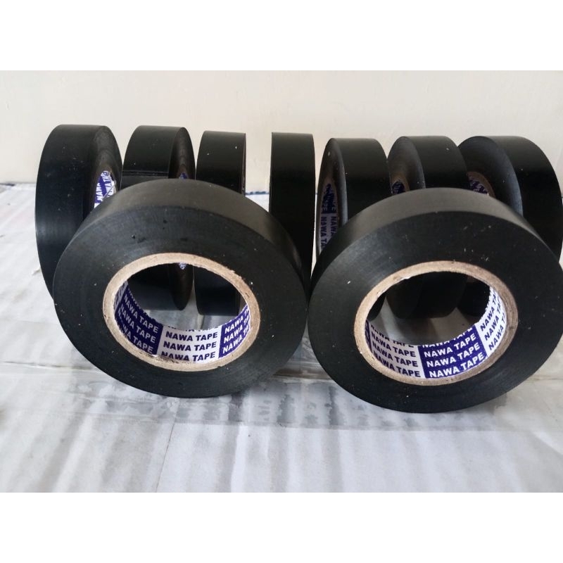 

isolasi pvc kabel hitam 25-30yard ori Pabrik polos kualitas Terjamin