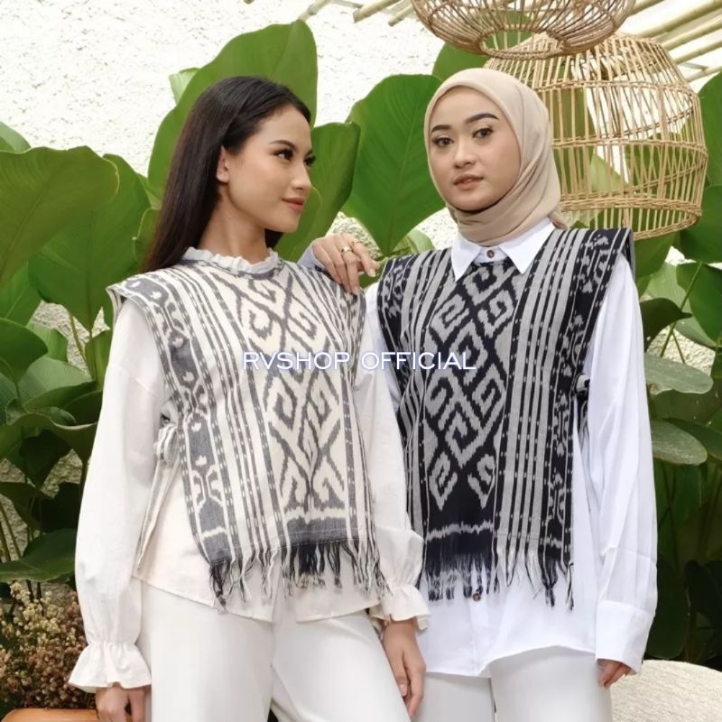 TORA VEST TENUN - Rompi ethnic - Rompi tenun murah - Atasan tenun - Outer tenun