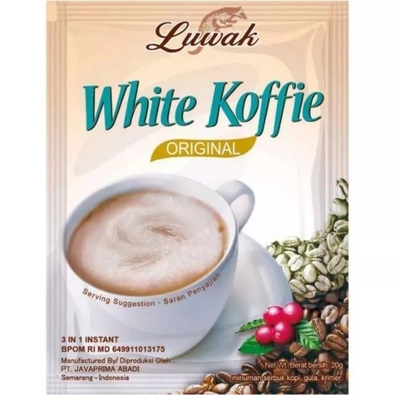 

Luak white koffie original 1 renceng 10pcs