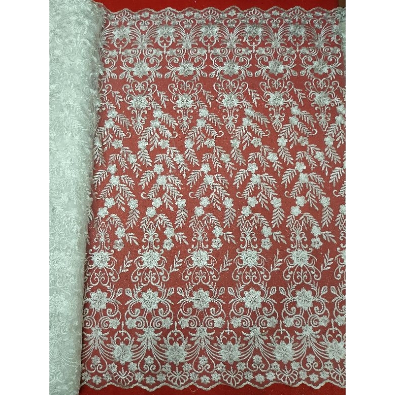 kain tille bordir tumpal / brokat bordir / brokat kebaya.
