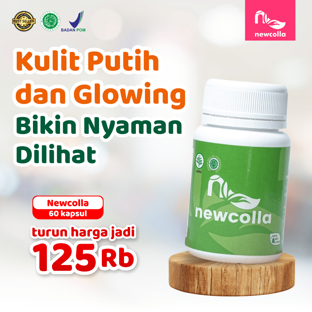 Newcolla colagen pengencang pencerah wajah glowing ampuh 100% ori bpom PROMO