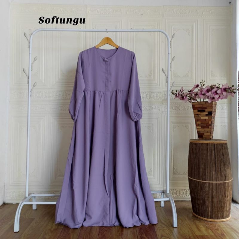 Tahan Lama Gamis Wolfis Rempel Tangan/ Gamis Wolfis Polos / Gamis Wolfis Premium