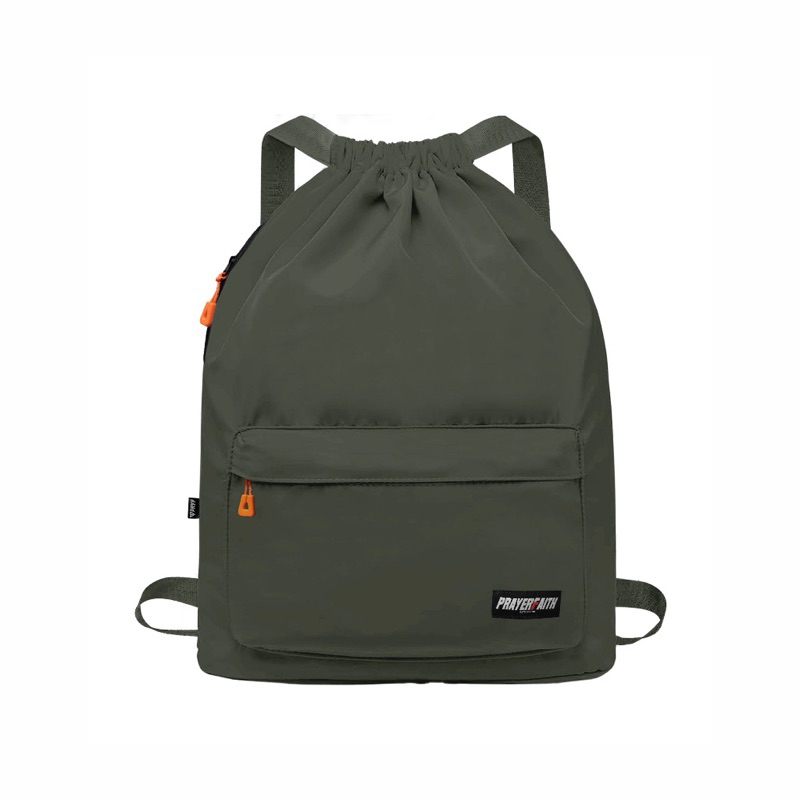 Tas Serut Ransel Hijau Army / Tas sekolah / Tas Serbaguna pria Wanita