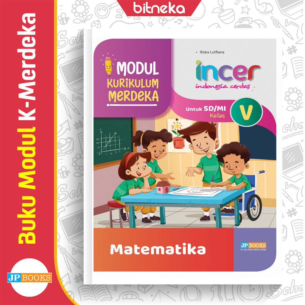 Buku Modul Soal Matematika SD/MI Kelas 5 Incer Kurikulum Merdeka - JPBOOKS