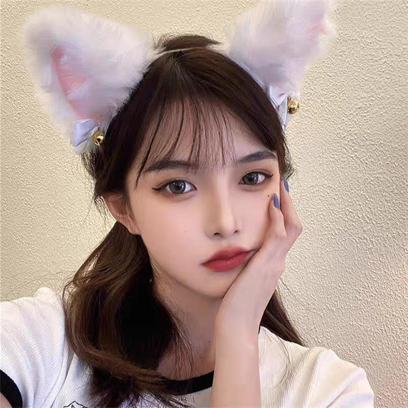 BANDO KUCING COSPLAY WANITA FASHION KOREA / BANDO ANIME NEKOMIMI / BANDO BULU BELL LUCU COSPLAY CUTE