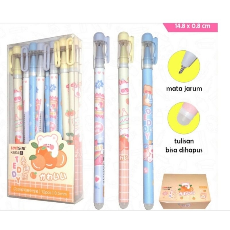 

Pulpen Pen Karakter Eraseable Bisa dihapus / K9834