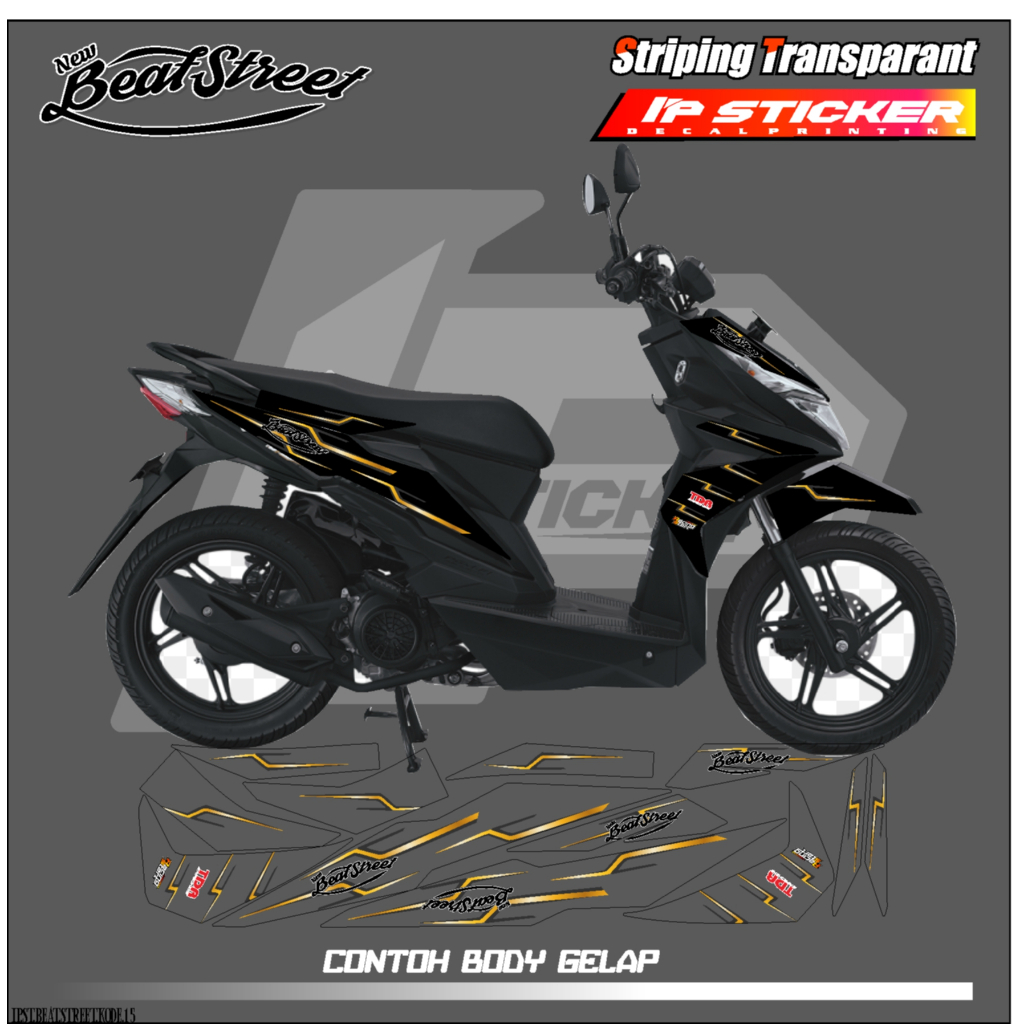 BEAT STREET (COD) STIKER STRIPING BEAT STREET- STIKER STRIPING MOTOR HONDA BEAT STREET STIKER LIST S