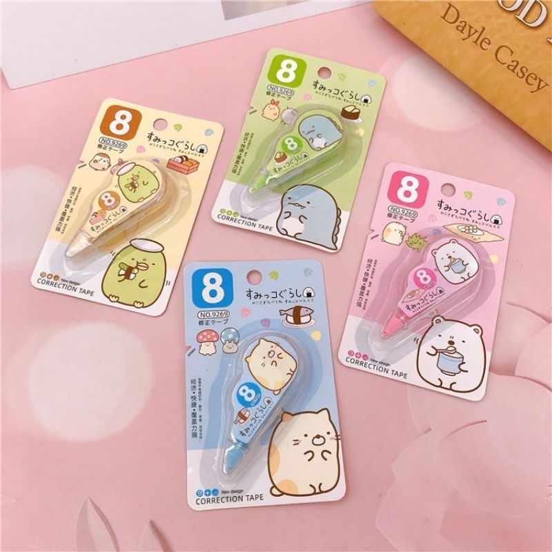 

Tip-X Kertas Correction Roll Tape Karakter Lucu Warna Pastel