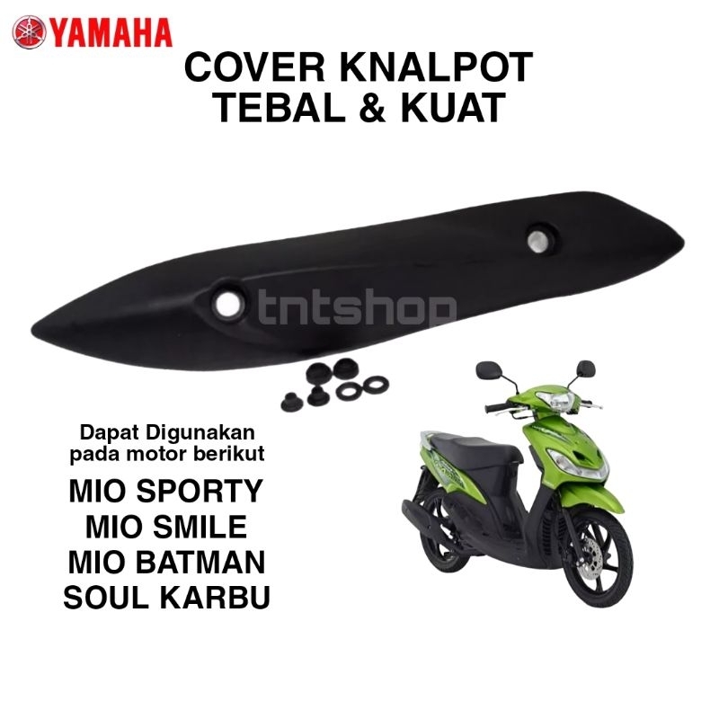 Cover Tameng kenalpot Mio Sporty Mio soul karbu Mio Batman Mio tutup kenalpot pelindung kenalpot
