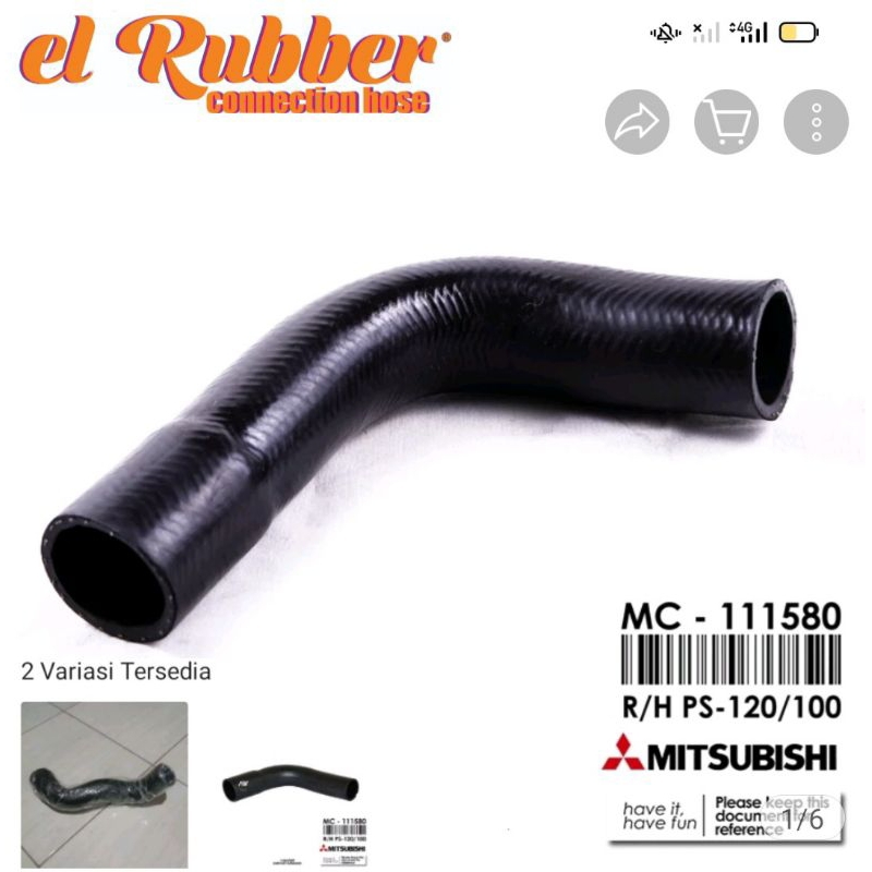 SELANG RADIATOR HOSE ATAS/BAWAH MITSUBISHI PS 120 COLT DIESEL