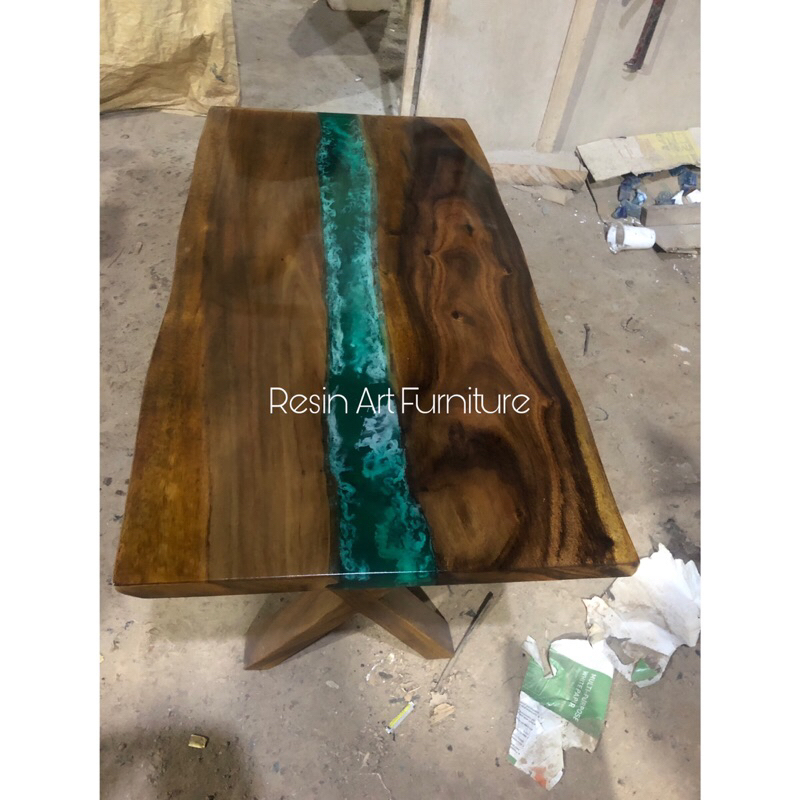 Meja Tamu Trembesi Resin, Coffe Table Trembesi Resin, Meja Kopi Resin