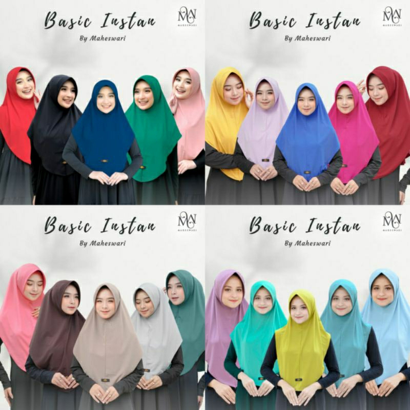 MAHESWARI - BASIC INSTAN HIJAB INSTAN BAHAN JERSEY PREMIUM / HIJAB GEBLUS