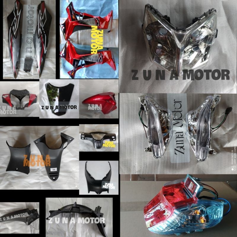 Full bodi set supra x 125 R new betmen 2008 2009 hitam merah
