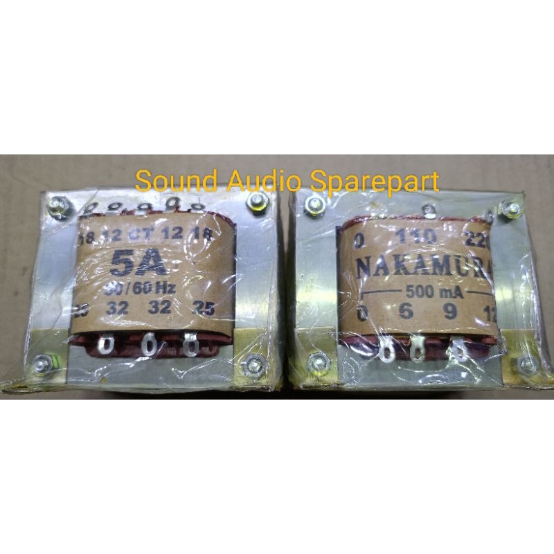 Trafo 5A CT 32V / Trafo 5A Amper 32V kecil Merk NAKAMURA/WIN/RANIC