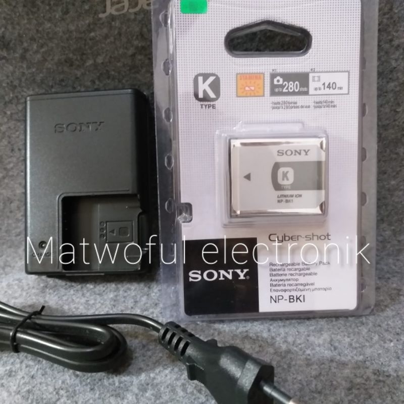 Baterai+ Charger Sony DSC- W180, W190, S750, SS780, W370