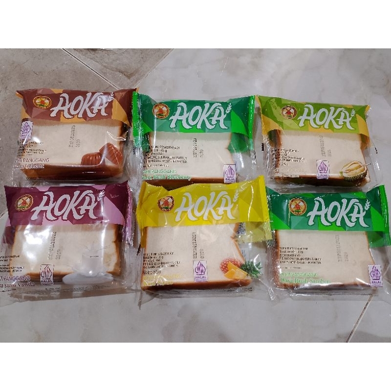 

ROTI AOKA ROTI PANGGANG ALL VARIANT 65gr ROTI SANDWICH TERLARIS TERMURAH