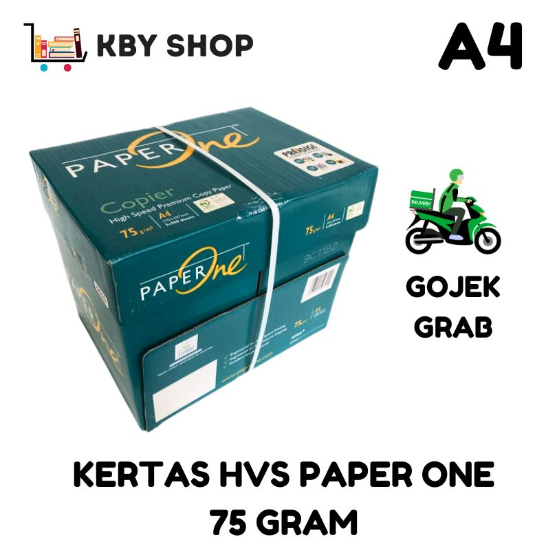 

Khusus GOJEK/GRAB kertas PAPERONE A4 75gr Paper one HVS