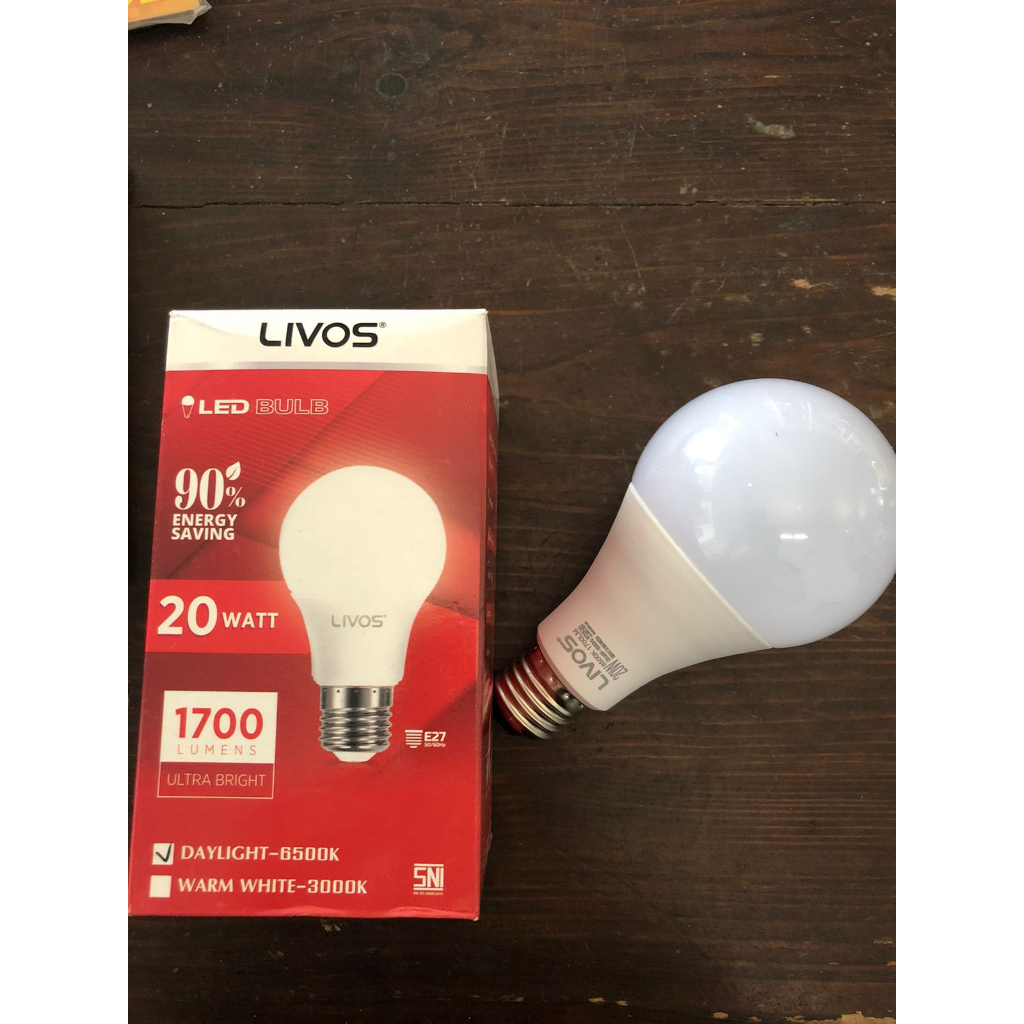 LED LIVOS 20Watt Nyala Terang