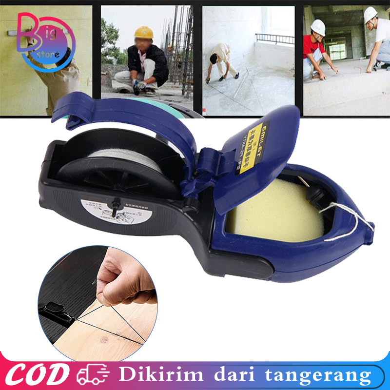 30m Sipatan Benang Tinta Tukang Otomatis / Sipatan Benang Tinta Tukang / Penggaris Benang Tinta / Be