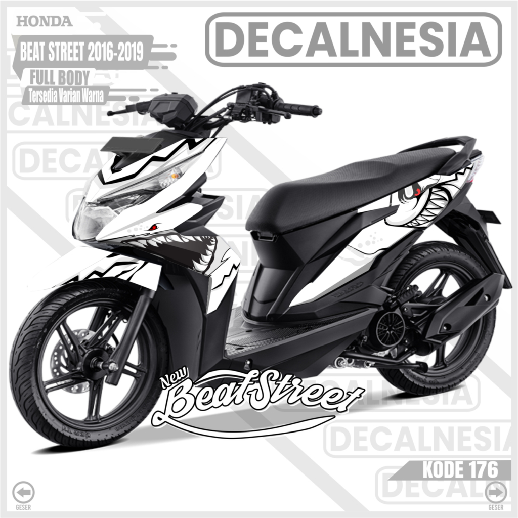 Stiker Decal Motor Beat Street Old 2016-2019 Full Body Variasi Modifikasi Kece Keren Decalnesia C176