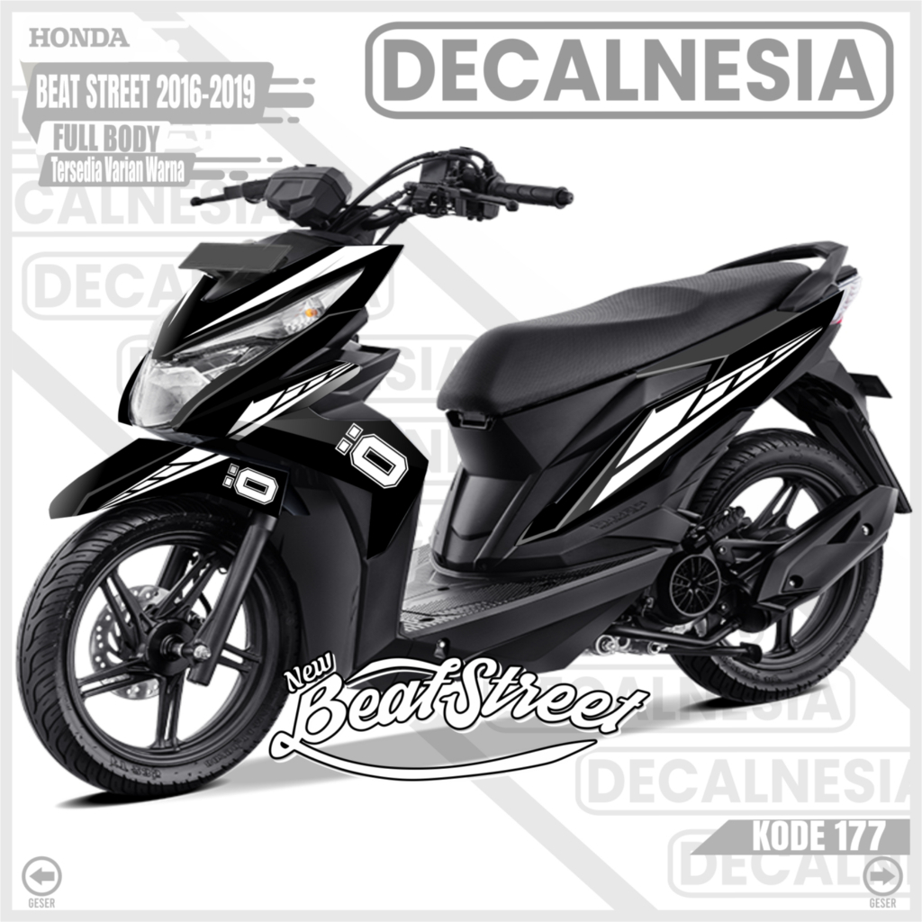 Stiker Decal Motor Beat Street Old  2016 2017 2018 2019 Full Body Variasi Modifikasi C177