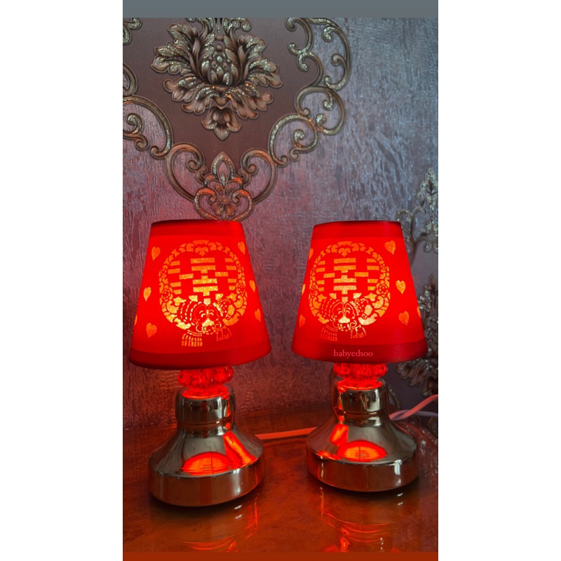Lampu Sangjit | Lampu Wedding | Lampu Meja Rias | Lampu Pengantin Chinese | Lampu Meja Rias Penganti