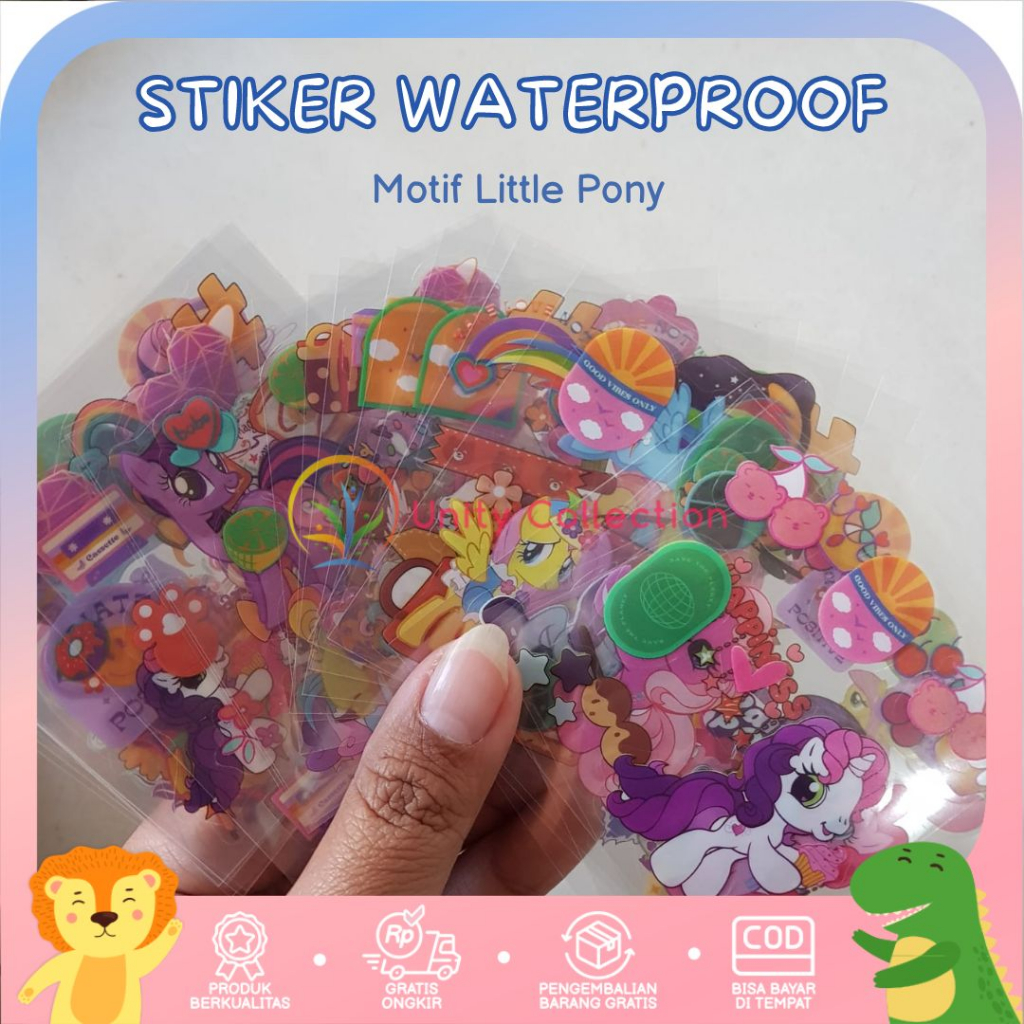 

Sticker Kartun Little Pony Bahan PVC [ECER] 1 LEMBAR / Stiker Waterprooft
