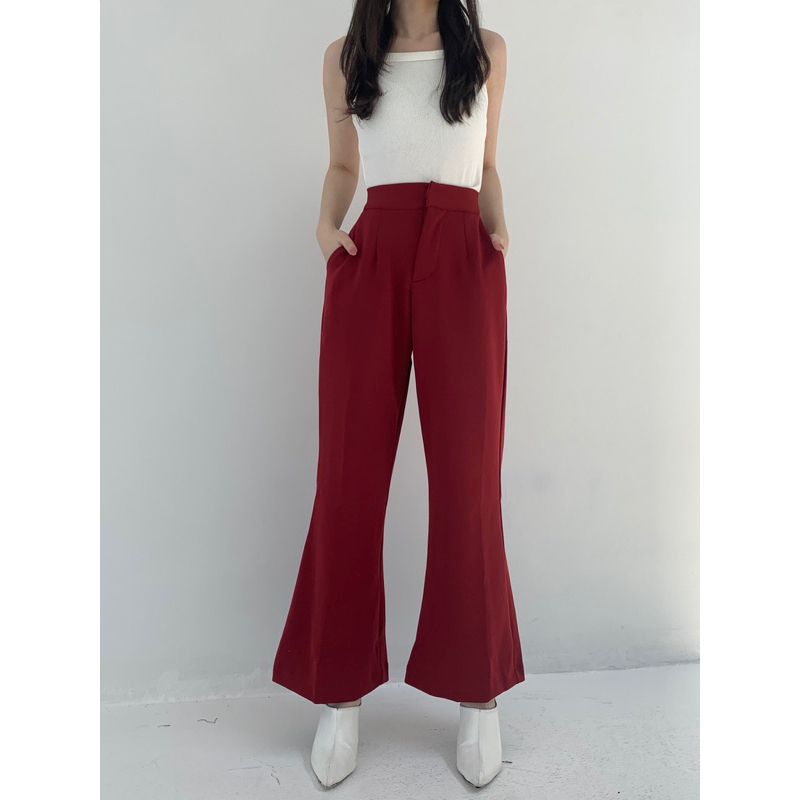 MELIA PANT / CELANA KULOT BAHAN SCUBA OCLO OFFICIAL PANJANG WANITA