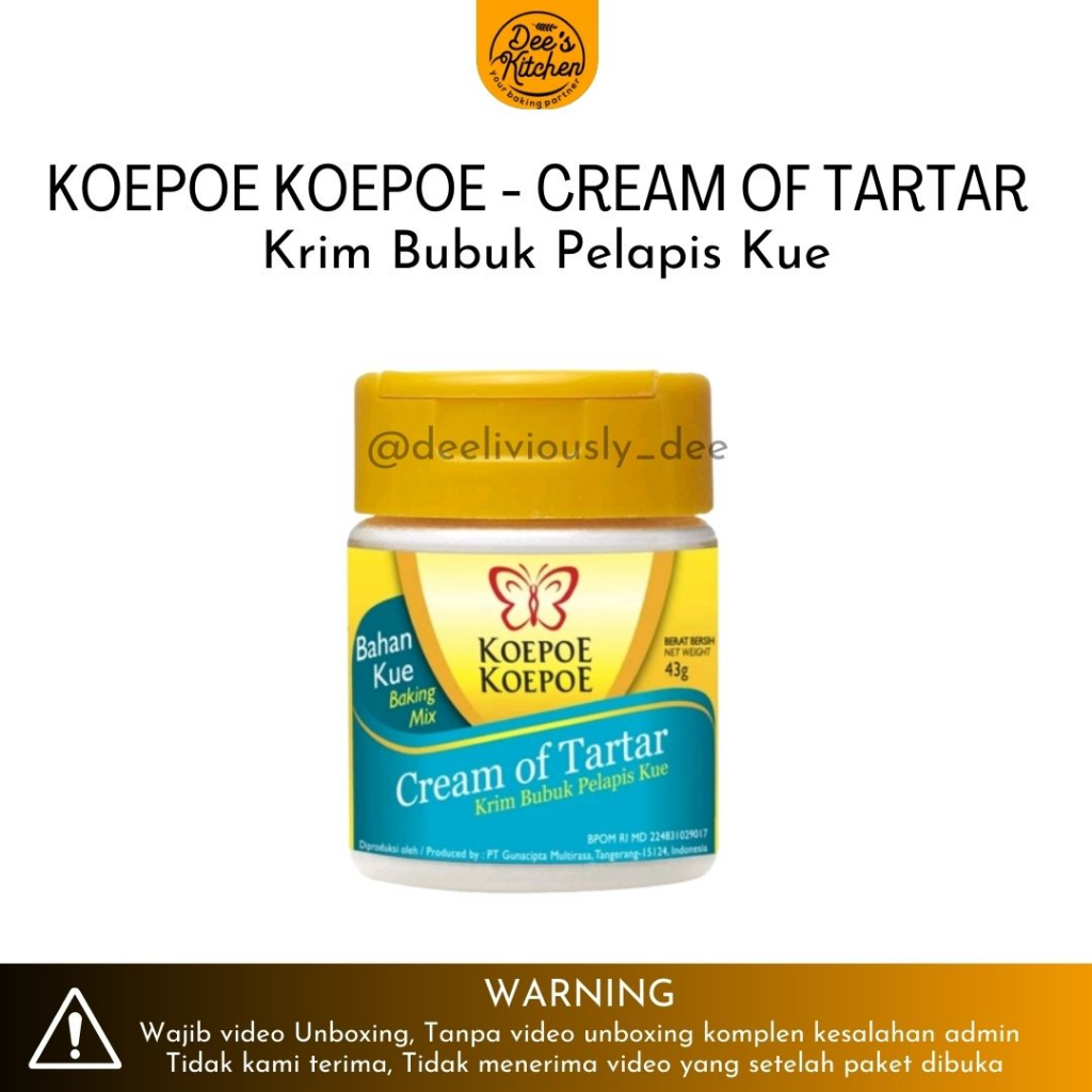 

Koepoe Cream Of Tartar Krim Bubuk Pelapis Kue 43gr