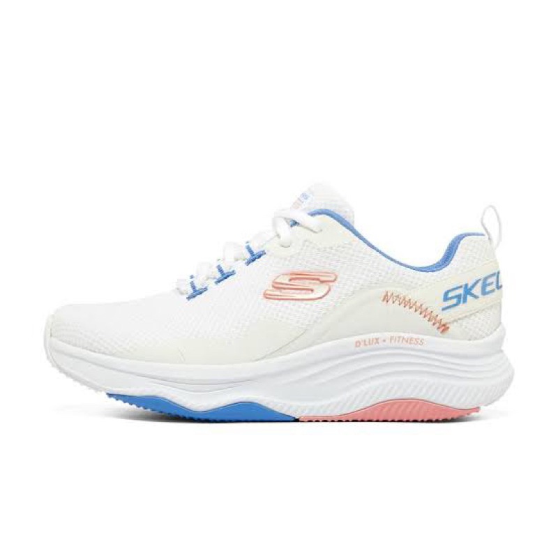 SEPATU WANITA TERBARU SKECHERS ORIGINAL SPORTS D'LUX FITNESS PUTIH